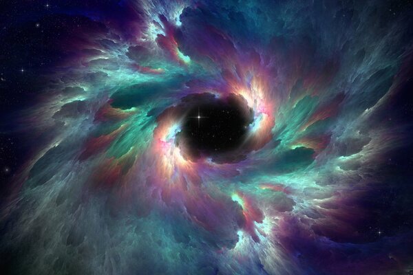 Infinito de la nebulosa del arco iris en el espacio