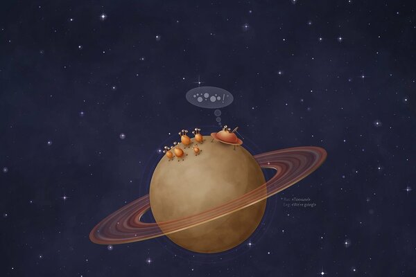 Latające talerze na planecie Saturn