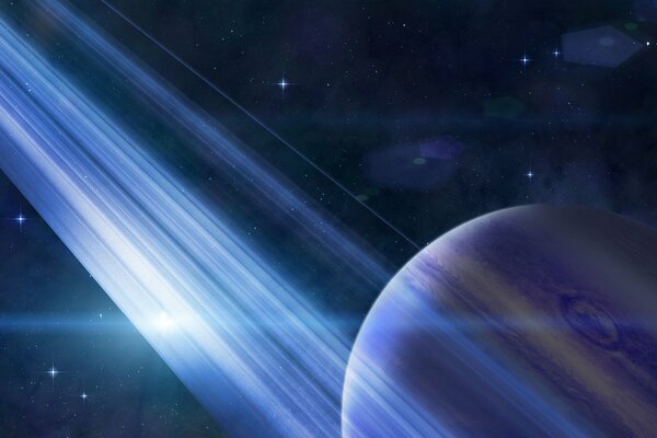 Luce attraverso gli anelli di un gigante gassoso
