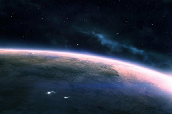 Spaceships are racing in space