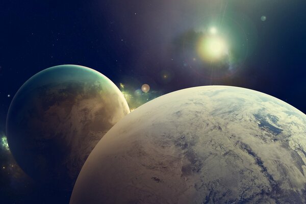 Two huge planets with interesting structures