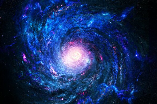 Espiral embudo de una galaxia distante