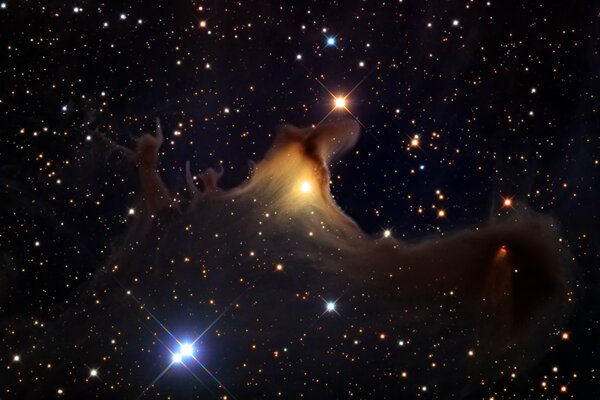 Nuage de gaz entouré d étoiles, de planètes, de pulsars