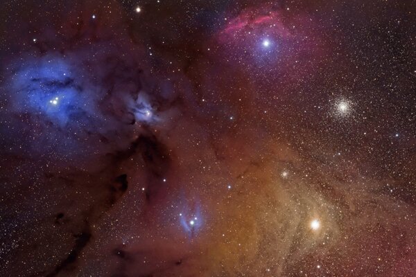 A cluster of stars and constellations in the universe
