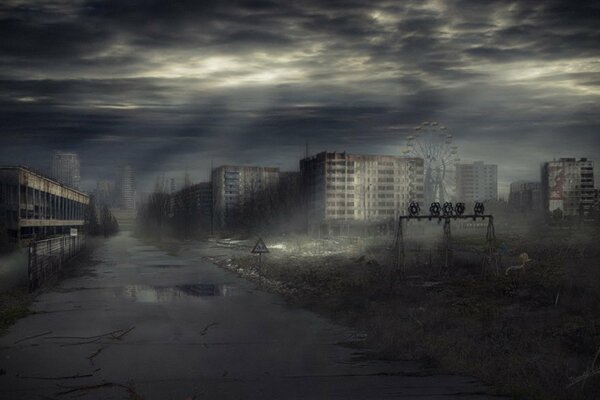 The road to Pripyat after the rain