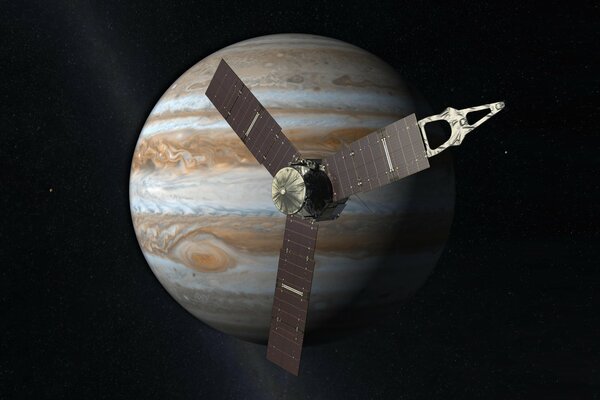 La sonda del pianeta Giove nello spazio