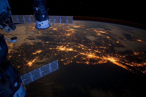 Belle vue sur la planète depuis l espace