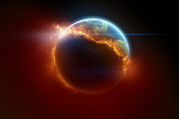 Brûler la planète vue de l espace