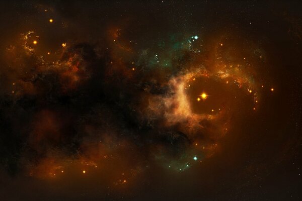 El momento de la formación de una estrella en la nebulosa
