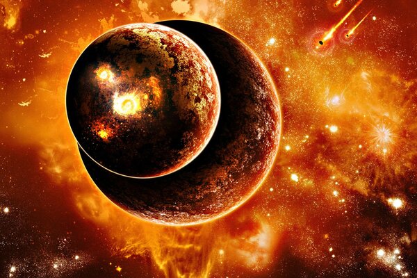 Two planets in the epicenter of the explosion