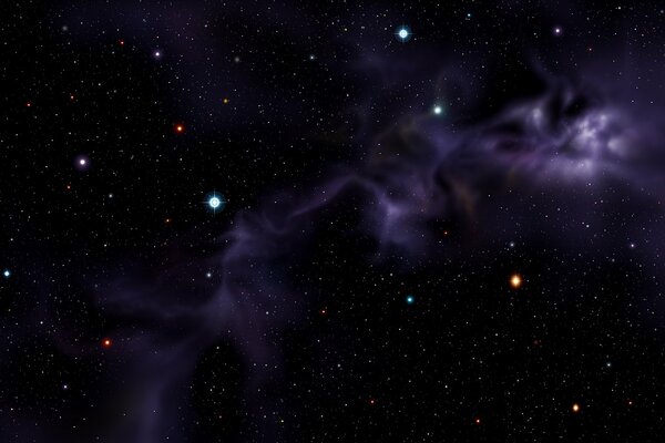 Imagen de la nebulosa púrpura en el telescopio hubl