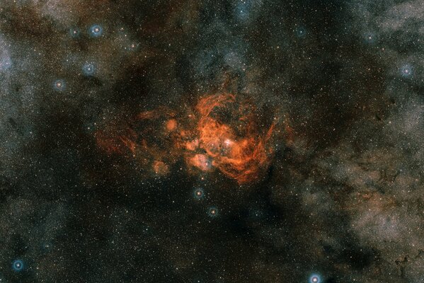Costellazione dello Scorpione sopra l abisso del buco di fuoco