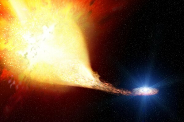 Doppelstern-Supernova-Explosion
