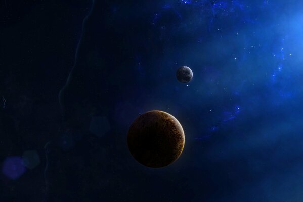 The image of planets in the infinite outer space