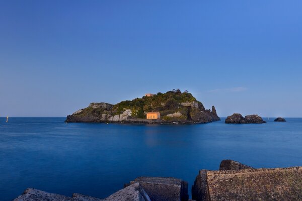 A lonely island in the sea