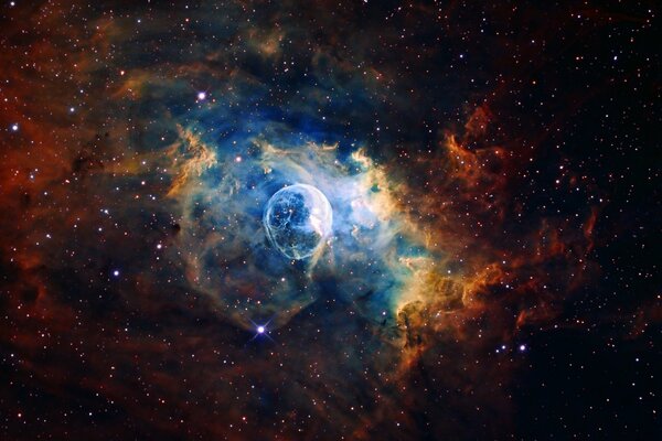 NGX 7635 nebula in the galaxy bubble