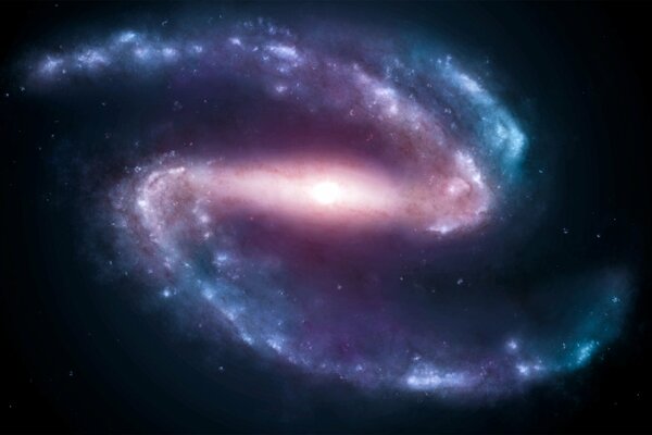 Schöne grüne violette Galaxie