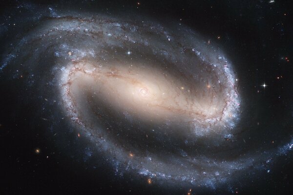 A galaxy consisting of stars and lets light into space