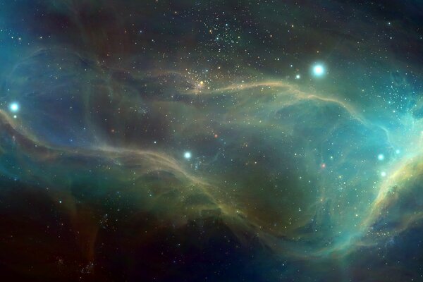 A cluster of stars in outer space