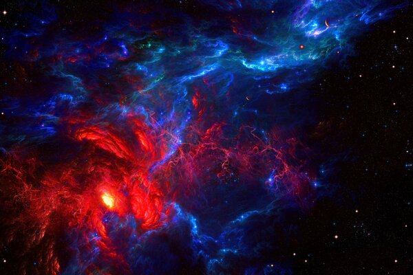 The red funnel of the universe in space