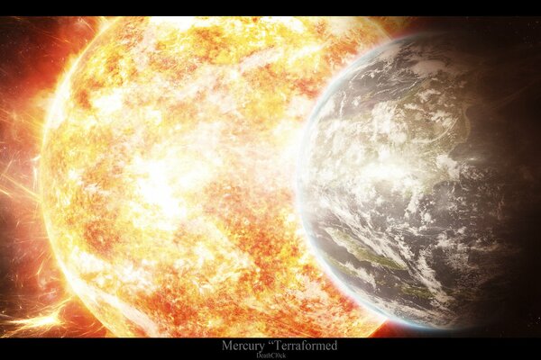 La stella copre il suo pianeta vicino con la sua luce e radiazione