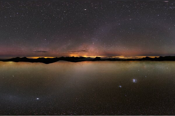 Night starry sky in the Canary Islands