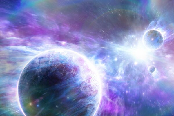 Art image of a cosmic explosion