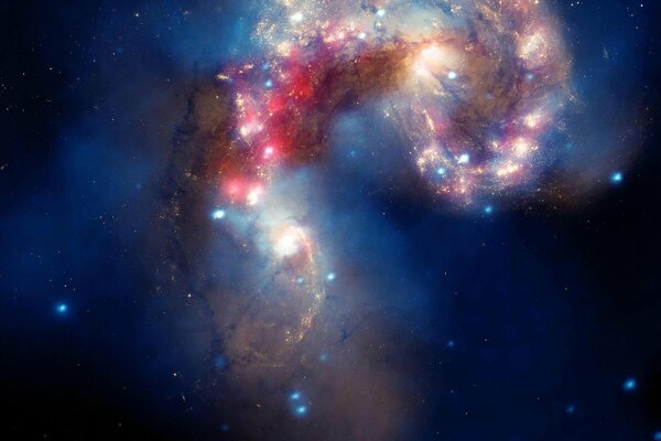 Iridescent constellations and nebulae