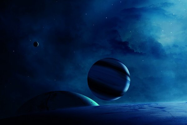 Weltraumwelt. Parade der Planeten