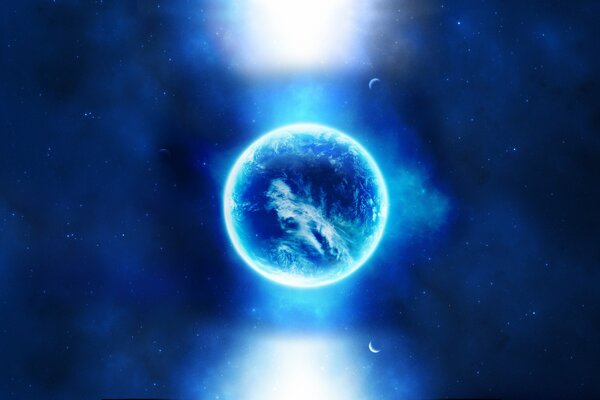 Moonlight in outer space