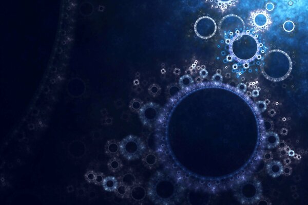 Beautiful pattern of blue circles