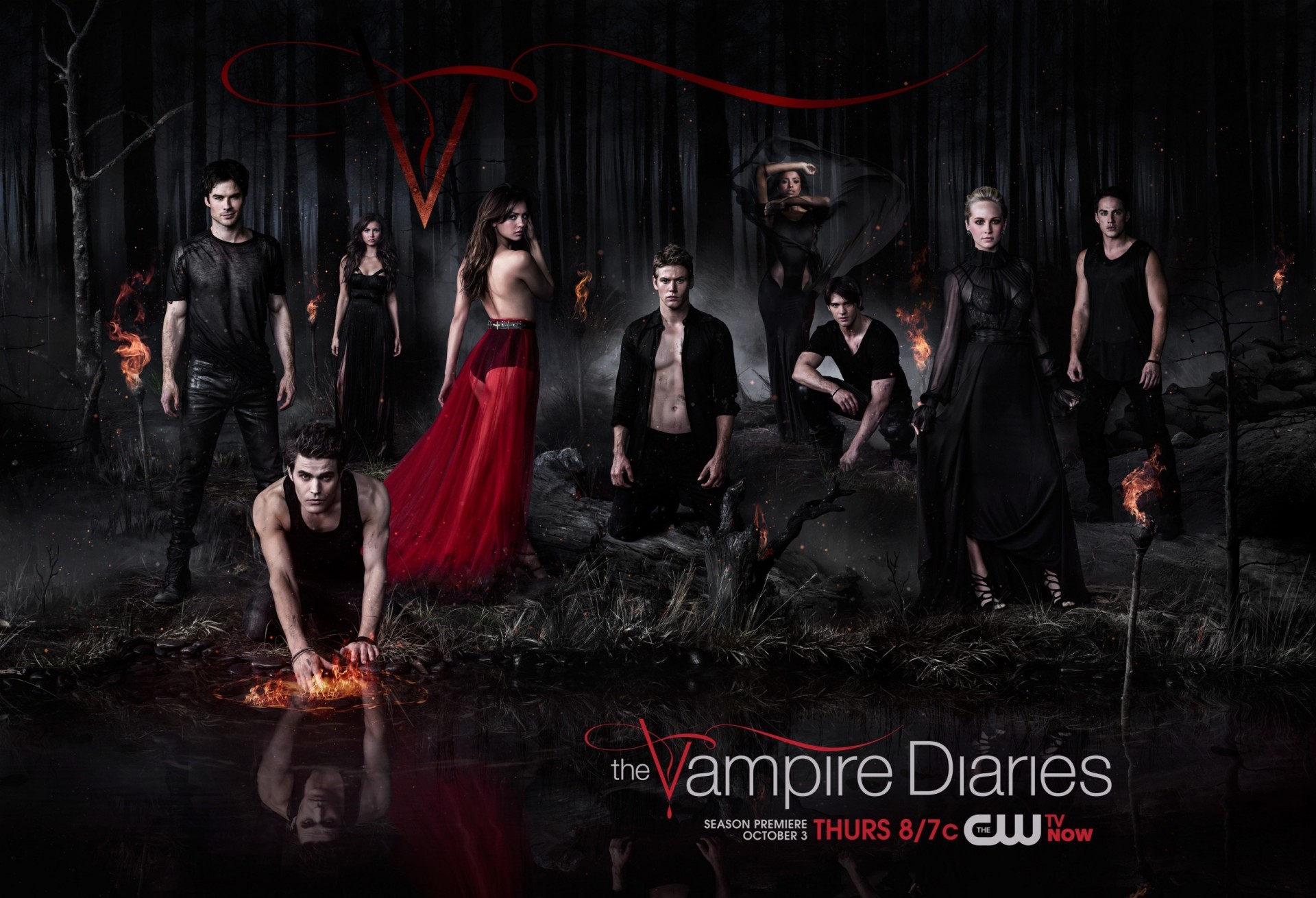 the vampire diaries paul wesley elena gilbert nina dobrev stefan salvatore