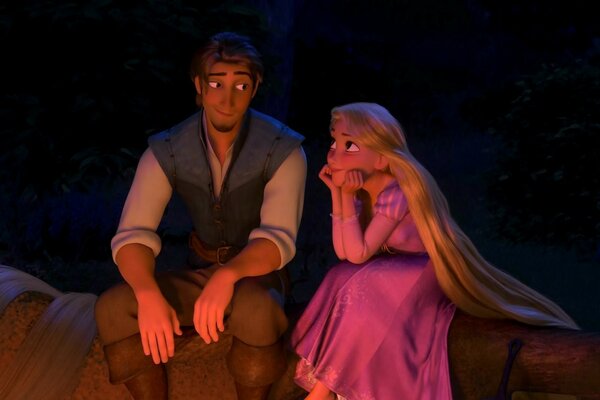 Rapunzel schaut auf Flynn Ryder