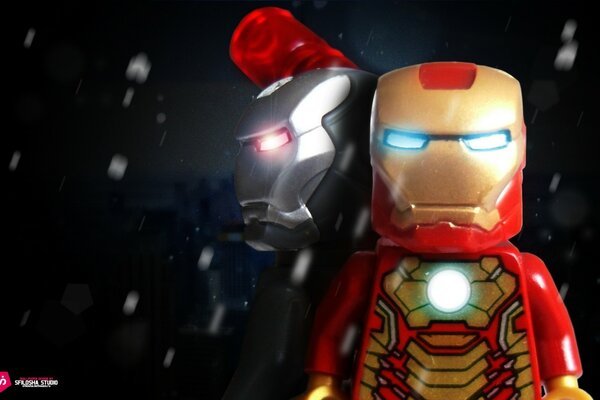 Iron Man na czarnym tle