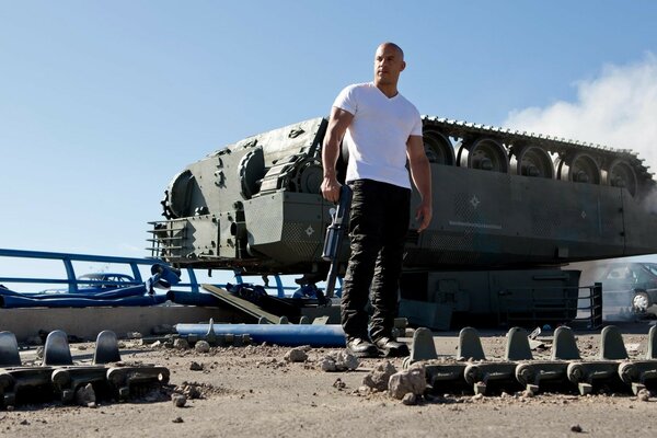 Vin Diesel sur le tournage de Fast and Furious 6