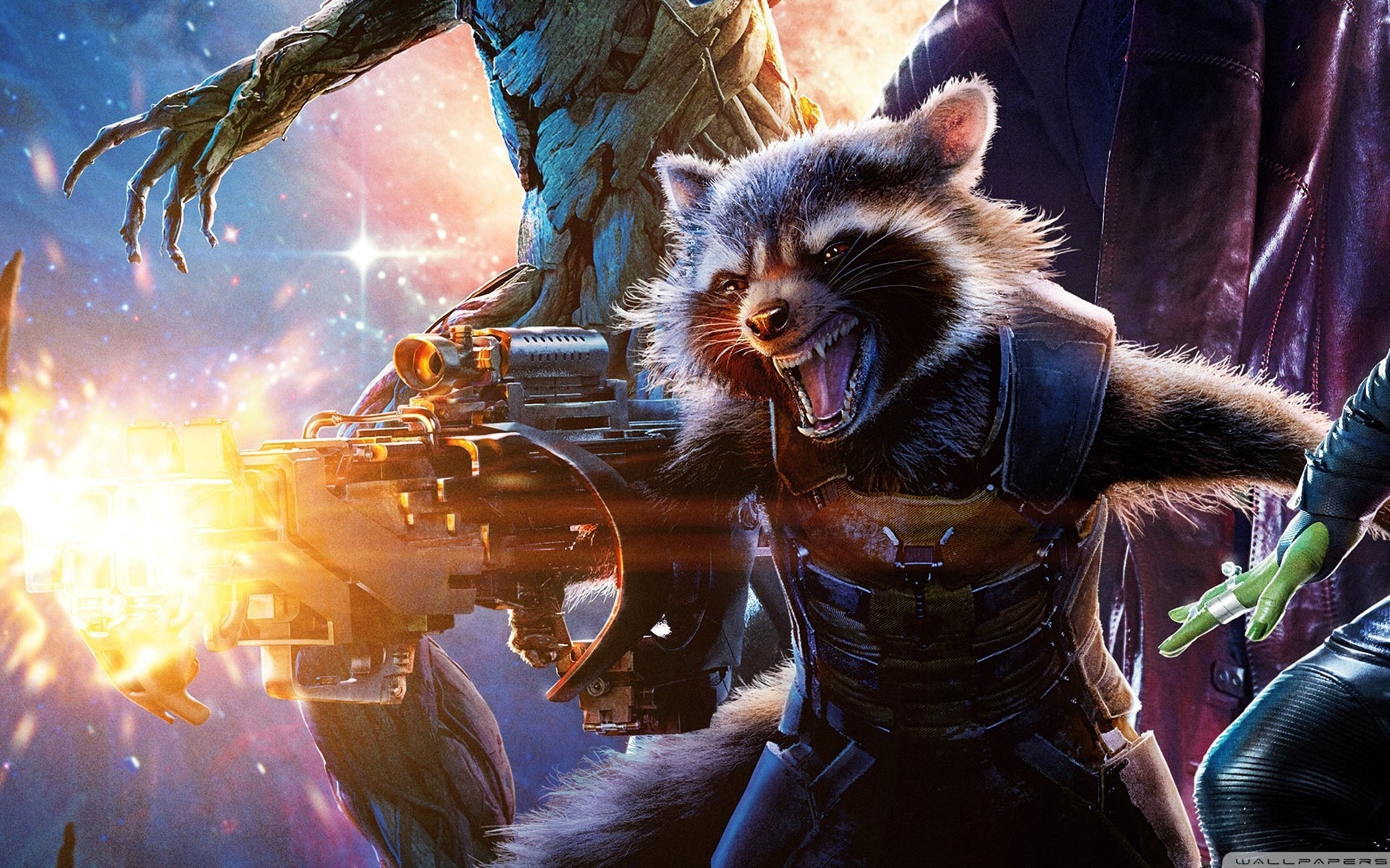 acción guardianes de la galaxia superhéroes raccoon jet marvel ficción gráficos 3d