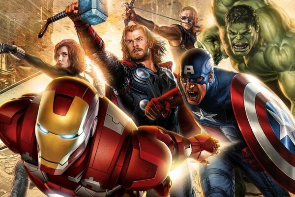 L art des super-héros de la bande dessinée Avengers