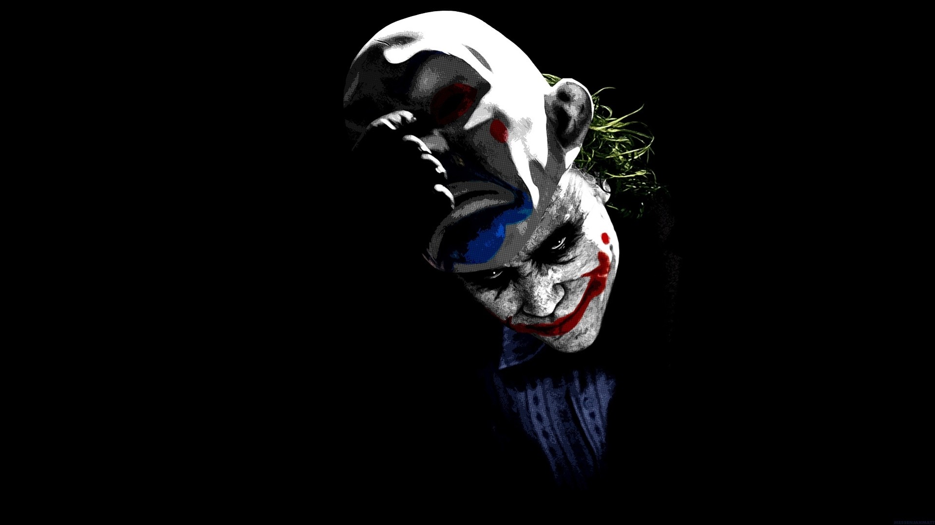 joker heath ledger maske dunkler ritter