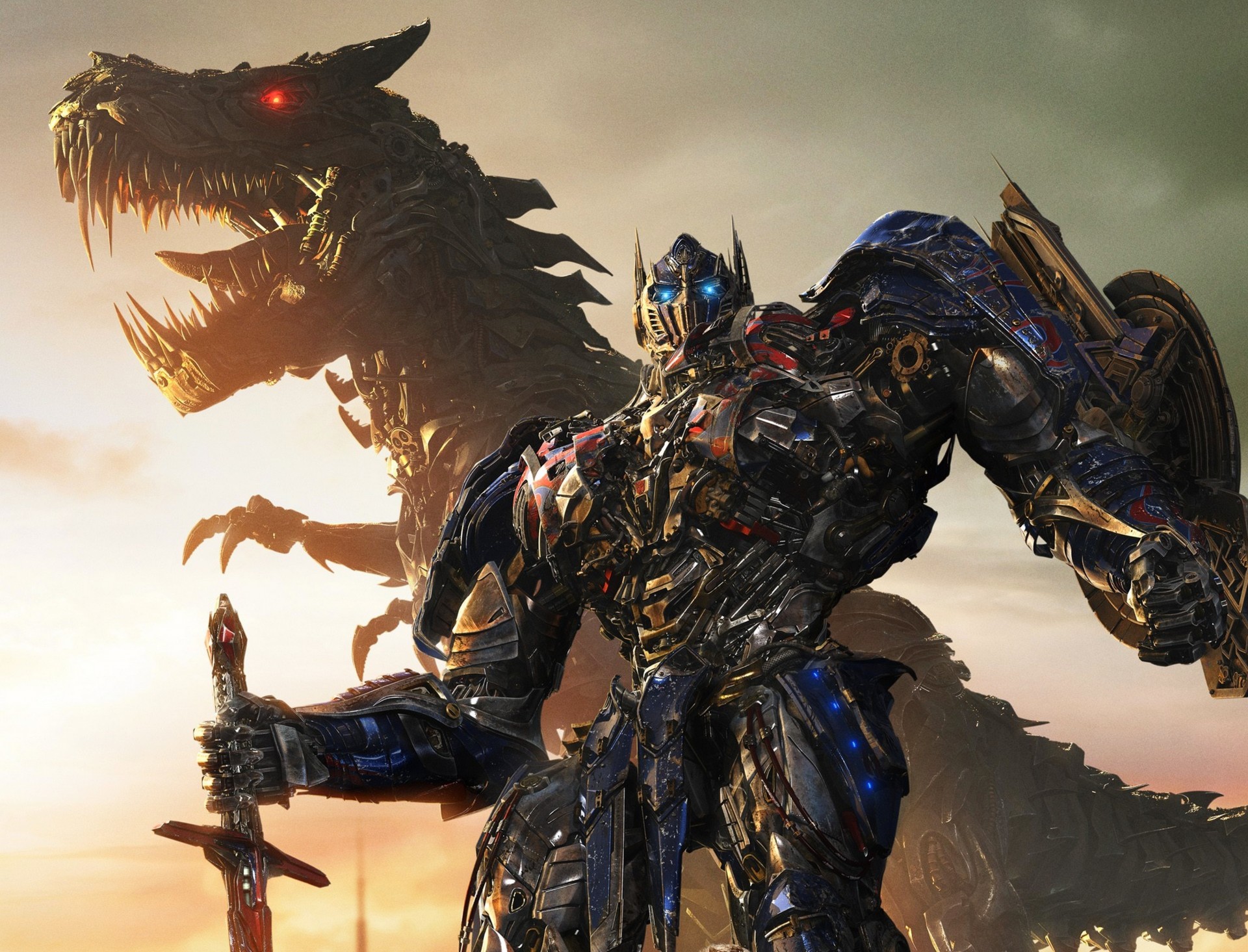 autobot trasformatori: età dell estinzione optimus prime michael bay dinosauro drago macchine