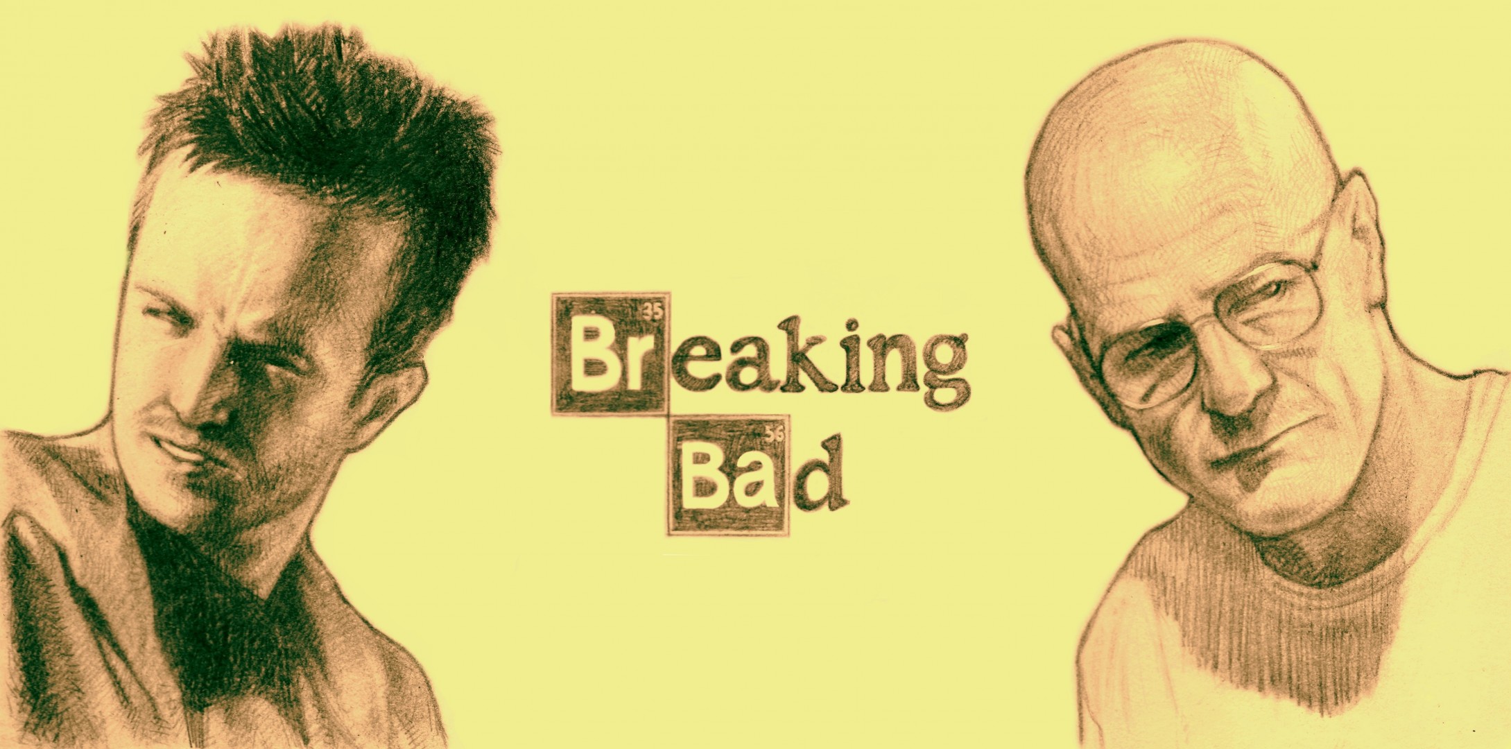 série art dans tous les cas brian cranston breaking bad aaron paul jesse pinkman walter white heisenberg visage