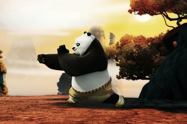 Kung-Fu-Panda im Kung-Fu-Unterricht