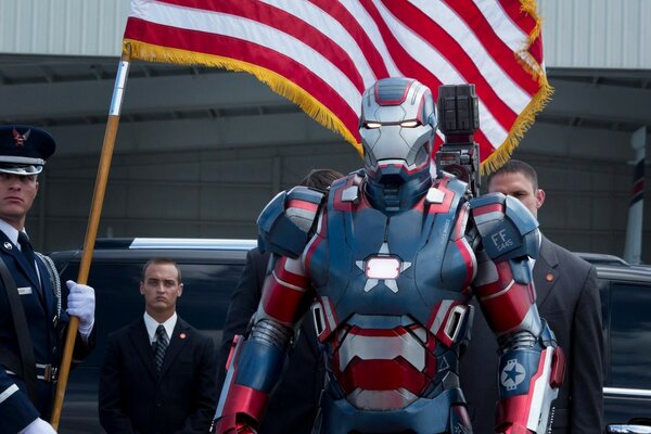 Iron Man guerra bandiera Dell America