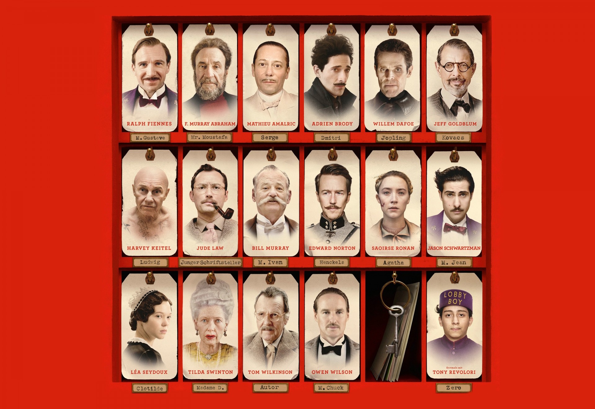 bill murray edward norton adrian brody grand budapest hotel raif fiennes sirsha ronan