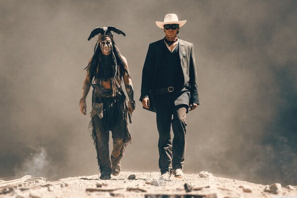 The Lone Ranger with Johnny depp