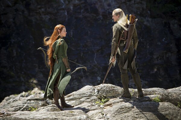 Elfy na skale z filmu Hobbit