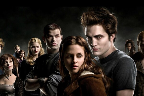 Poster with characters for the vampire saga Twilight 