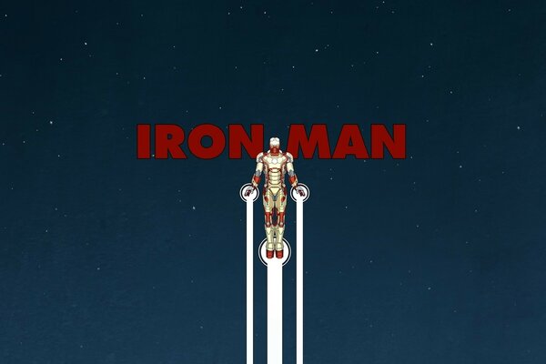 Iron Man dans le ciel