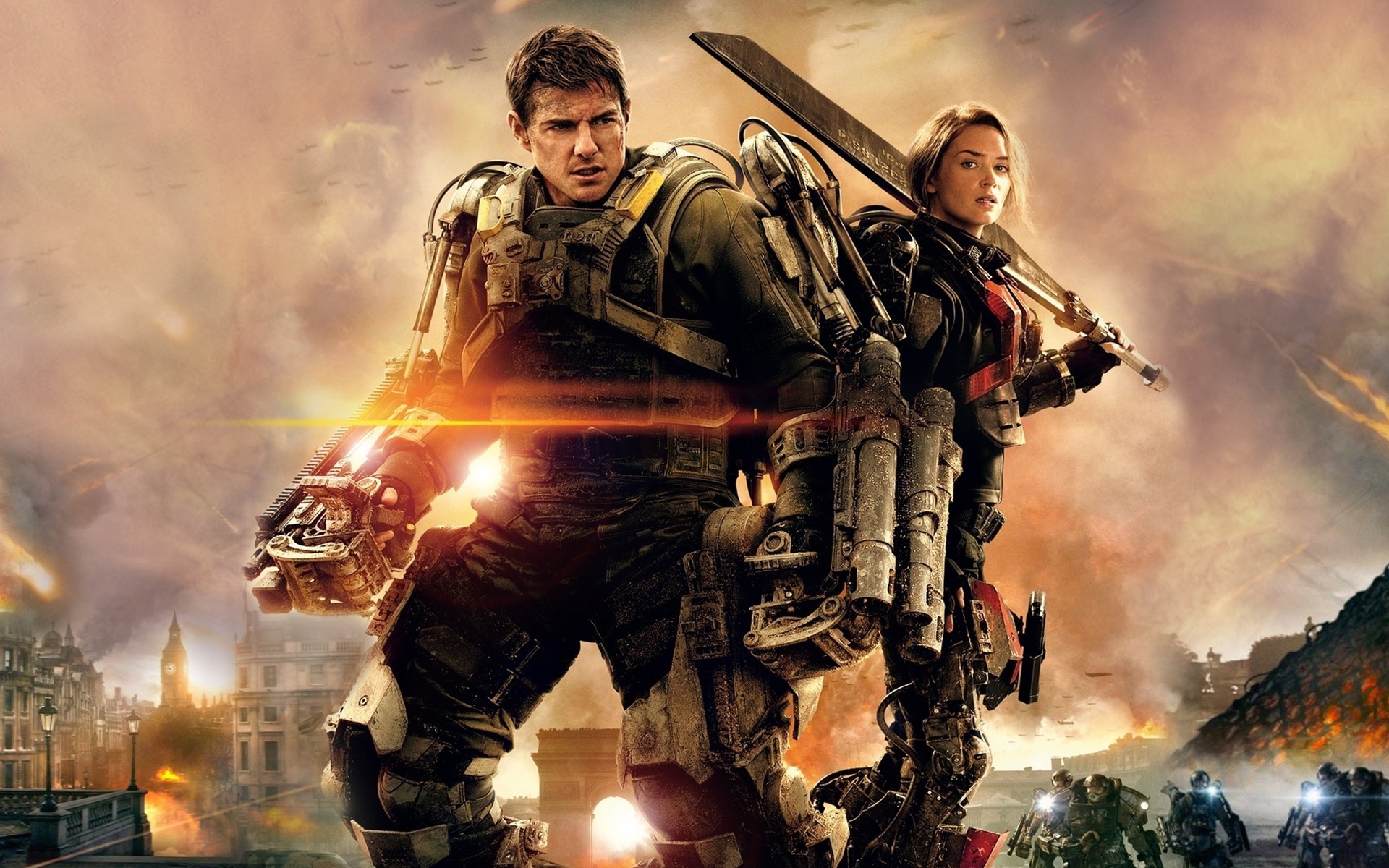 armas batalla acción vista ciudad emily blunt borde del futuro ficción técnica tom cruise