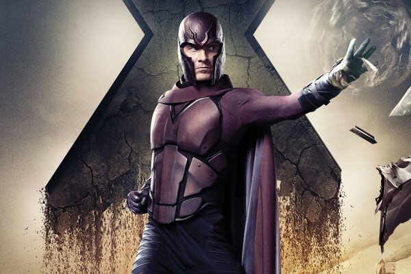 Magneto de los x-Men en el fondo de la señal