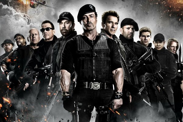 Die Schauspieler des Films Expendables full Line